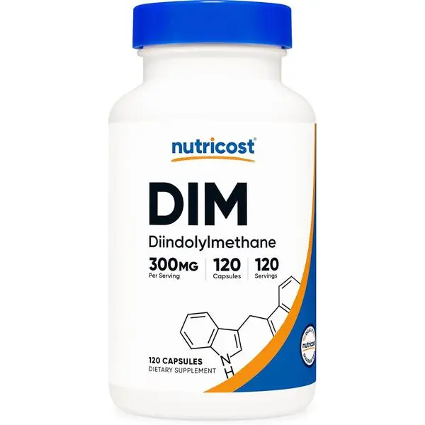 Nutricost DIM (Diindolylmethane) Plus BioPerine 300mg, 120 Vegetarian Capsules - Up to 4 Month Supply, Max Strength DIM Supplement