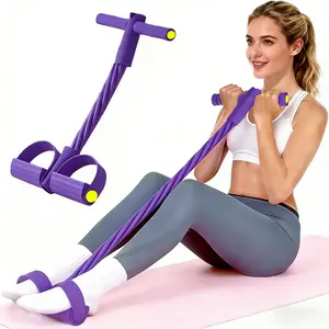 Multi-functional Pedal Resistance Band Trainer – Portable Foot Pedal Fitness Equipment Home Gym Full Body Workout Machine, Exercise Sit-ups, Yoga, Abdominal Training