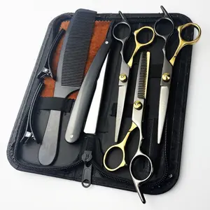 Wingsbro Professional Hairdressing Scissors Set, Flat Cut Toothed Thinning Shears, Home Use Hair Cutting Kit, Suitable for Household Grooming, Hair Cutting Accessories