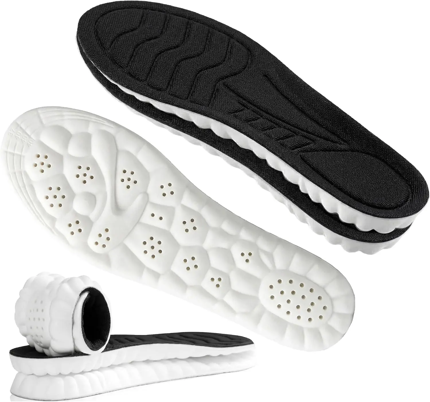 4D Cloud Memory Foam Insoles for Men & Women, Shoe Inserts for All-Day Standing, Arch Support for Plantar Fasciitis & Foot Pain Relief, Breathable for Boots and Sneakers (Men 10-11.5 / Women 11-12.5)