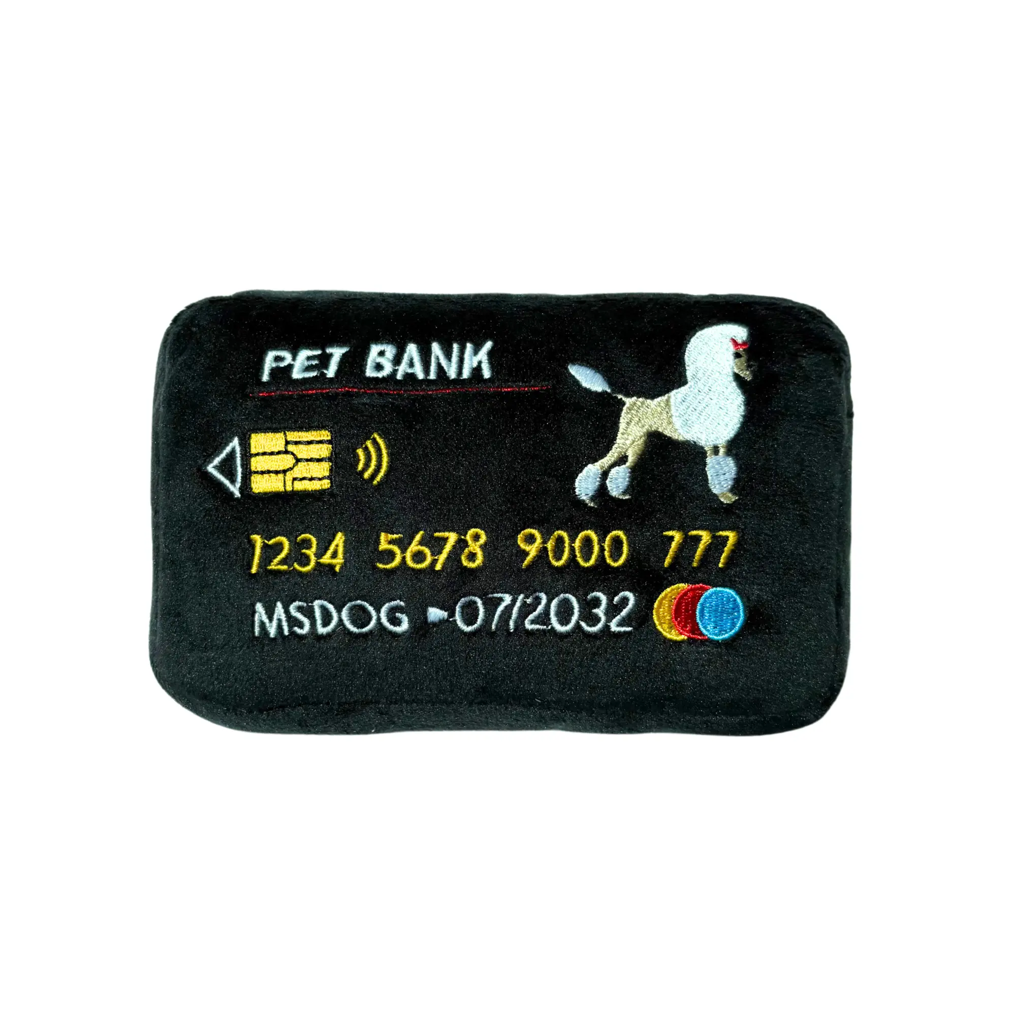 Doggie Credit Card, Squeaky Toy, 6" x 3.5" x 1"