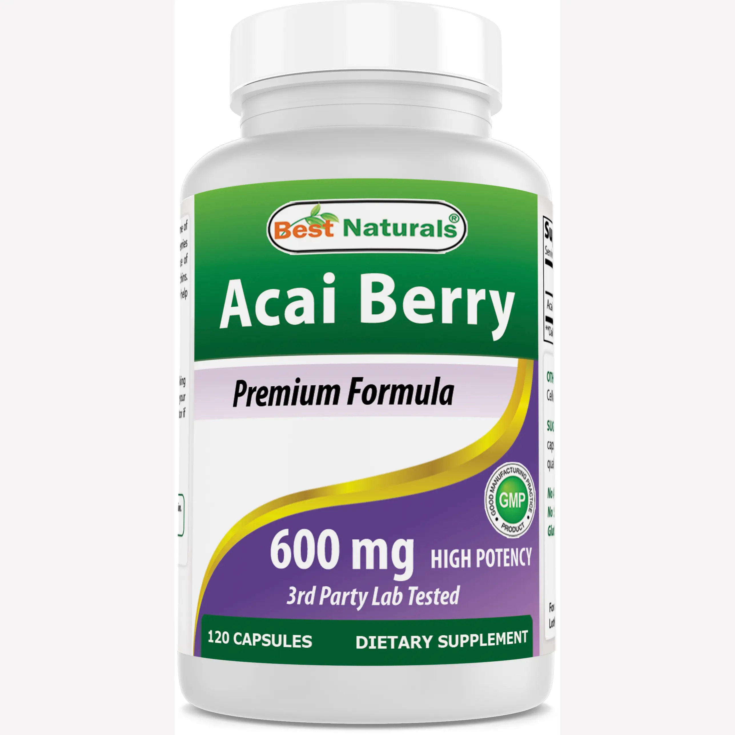 Best Naturals Acai Berry Extract 600 mg 120 capsules