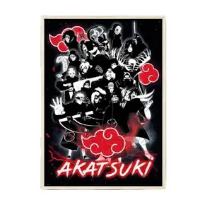 [Sale up to 30%] + [FREE SHIP] + [NO FRAME] Narutoo Anime Graphic Poster, Akatsukii Team Decoration Gift Fan Wall Art, Home Room Decor Idea artistic Print Photo