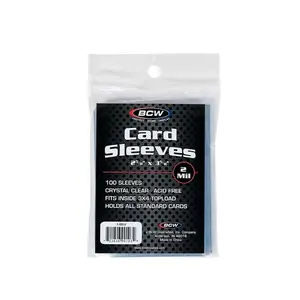 100 Clear Trading Card Penny Sleeves for Pokémon Sports & TCG Protection Acid-Free Non-PVCCrystal Clear Storage Toploaders Grading Preop