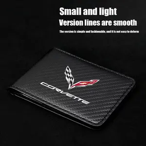 Car Driver License Bag Purse, Business Credit Card Holder, Clip-Ons for Corvette C1-C8, Essential Car Accessories