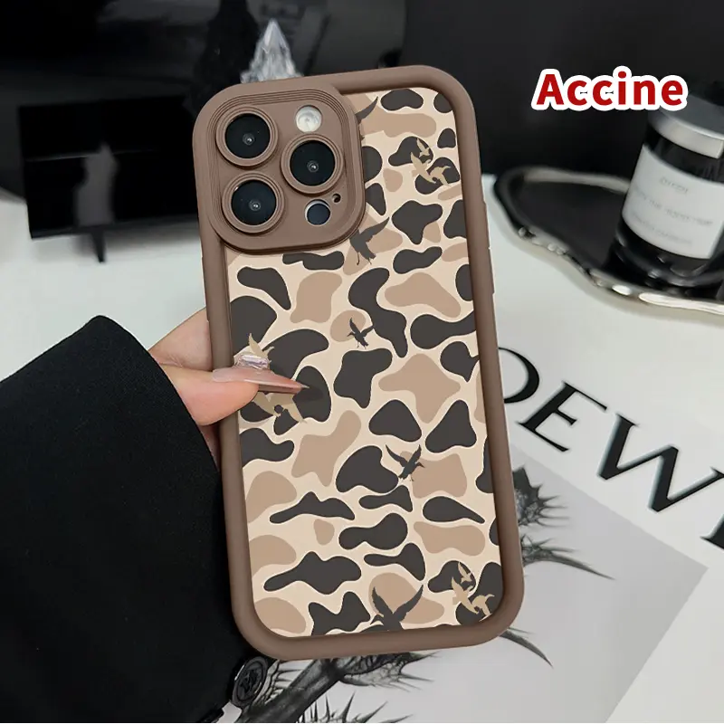 Phone Case Compatible with iPhone 16 Pro 15 14 Plus 16e 13 12 Mini 11 Promax X XS Max XR xsmax Camouflage Avian Dance Pattern TPU Lens Protection Durable Soft Cover Gift for Boy