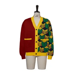 Demon Slayer Giyu Tomioka Cardigan Tomioka Giyuu Kintted Sweater Midoriya Hisashi Top Bakugo Katsuki Knitted Cardigan Knitwear In Stock