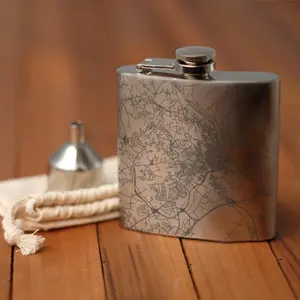 Lynchburg - Virginia Map Hip Flask