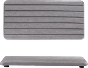 NiuYichee 2 PCS Water Absorbent diatomite Coasters, 8.3" x 4" Water Absorbing Stone Tray for Sink, Stone Drying mat for Kitchen Counter, Stone soap Tray Used for Hand Soaps & toiletries & Plants