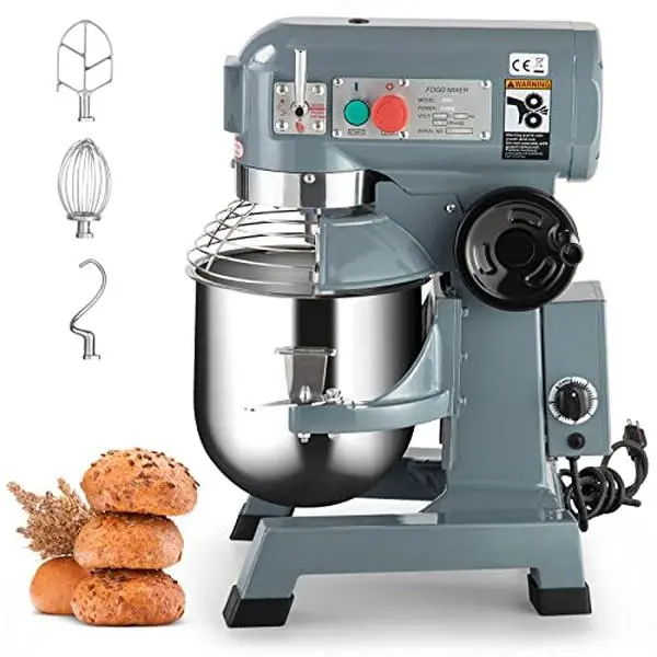 Garvee Commercial Food Mixer 15 QT, 600W Stand Mixers for Kitchen, 3 Speed Adjustable, Stainless Steel Bowl Dough Hooks Whisk Beater Included, Electric Food Mixer for Restaurant Bakery Pizzeria
