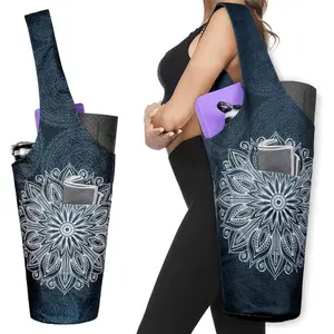 Yoga Mat Bag - Long Tote with Pockets - Holds More Yoga Accessories - Fits Most Size Mats Yoga Mat Carrier