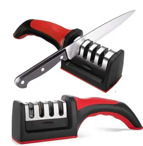 4-Stage Professional Kitchen Knife Sharpener - Knife Sharpener Helps Repair, Restore, Polish Blades and 4 Stage Sharpening Slots Kitchenware Home