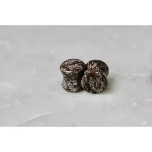 Brown Snowflake Obsidian Double Flare Plugs/Gauge