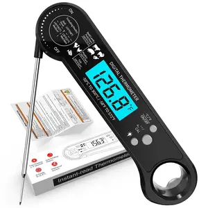 Meat Thermometer Digital -  Thermometer with Bottle Opener for Cooking,  Read with Backlight & Calibration, Convenient for Grilling, Cooking, BBQ, Kitchen Use, Compact & Easy Storage