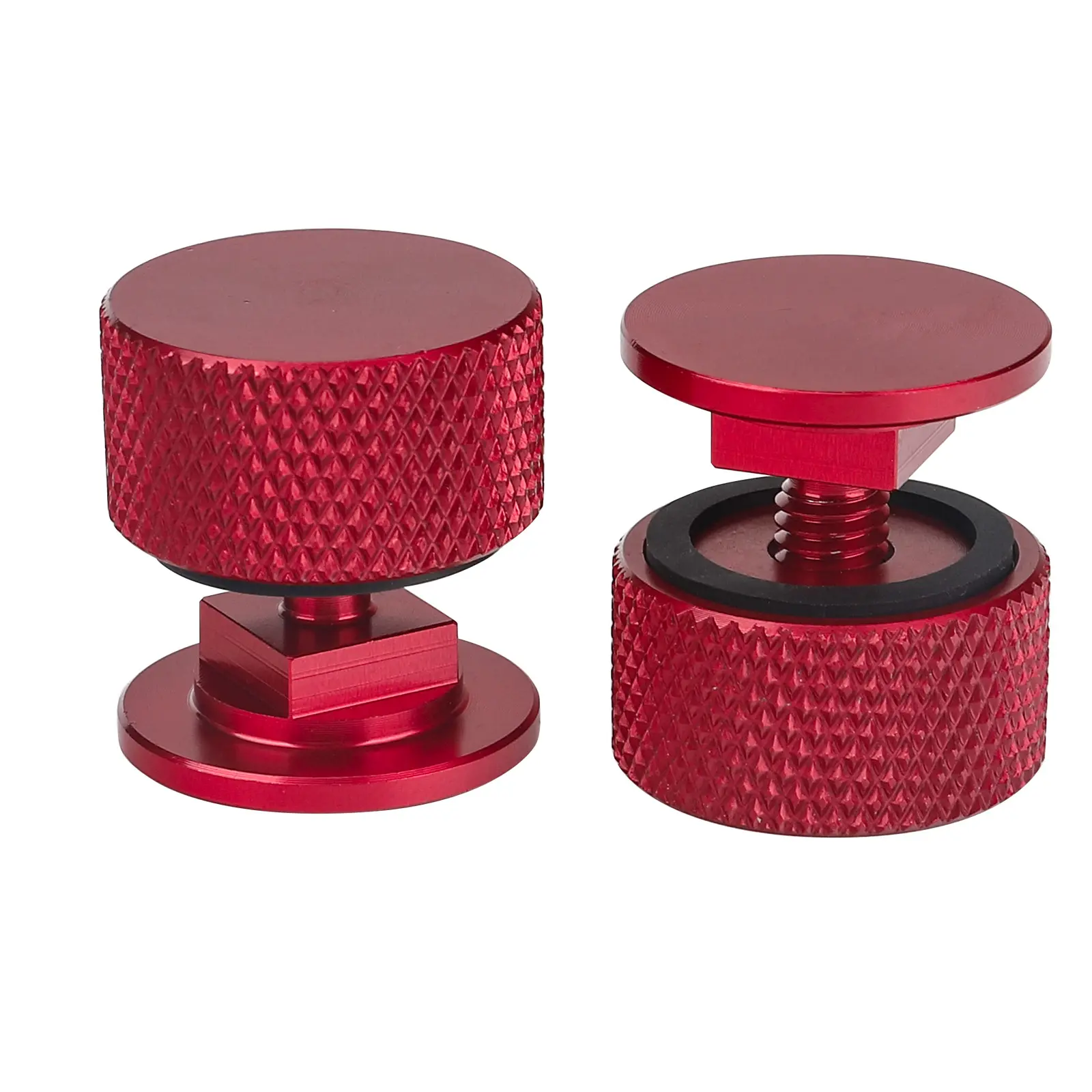 3mirrors 1-Pair Metal Adjustable Red Pipeliner Welding Hood Helmet Fasteners - Anodized Aluminum Screws, Non-Slip Silicone Gaskets, Oxidation Process, Durability, Beautiful Appearance, Easy to Install, Fits Most Welding Hoods for Enthusiasts (Pair Set)