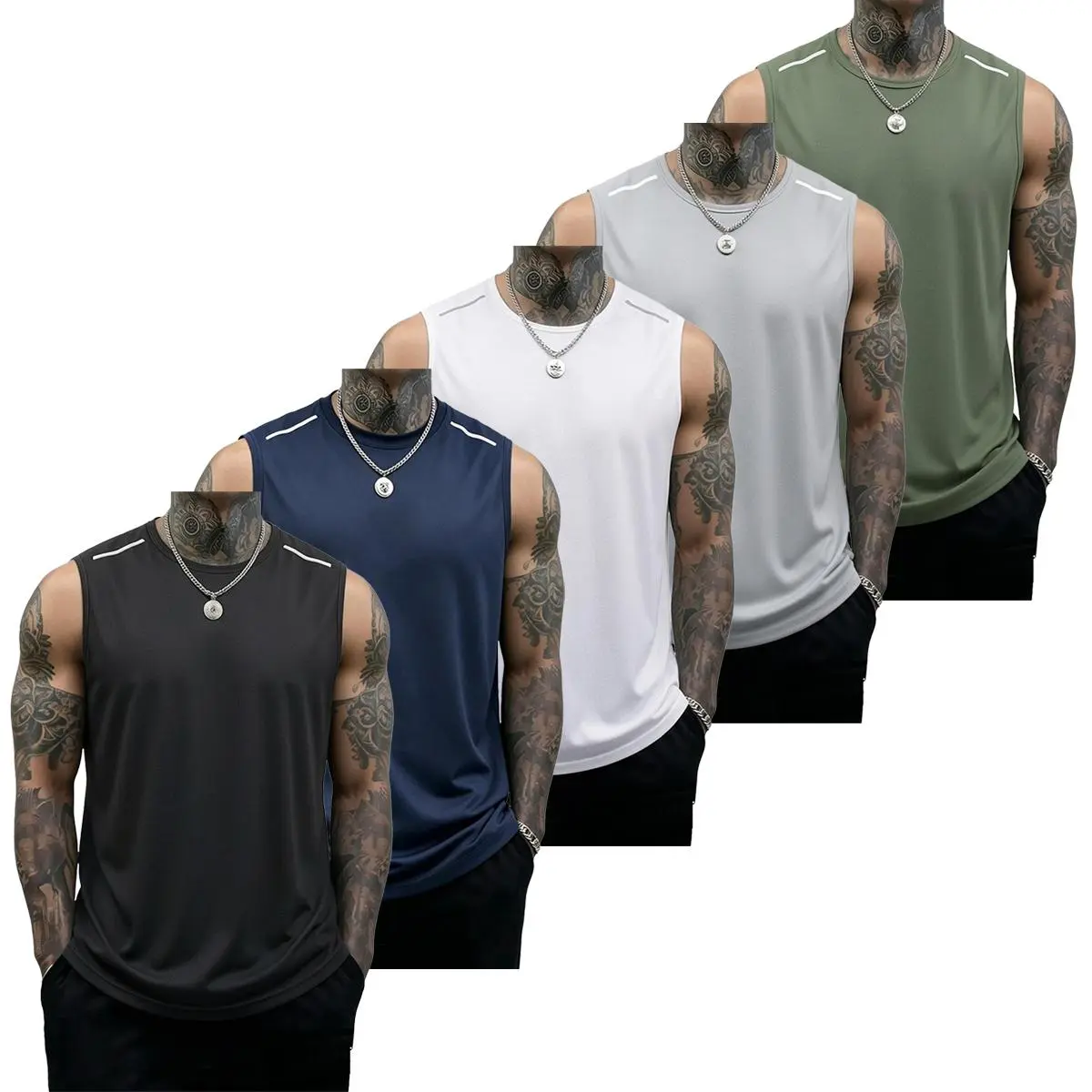 Men's Solid Color Tank Top - Stylish, Breathable, Comfortable Fast-Dry Tank Top for Sports Fitness, Casual Summer Men's Clothing, Undershirt