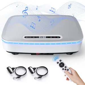 MERACH Vibration Plate Exercise Machine with Light Whole Body Workout Power Vibrate Platform Vibration Plate Lymphatic Drainage MERACH