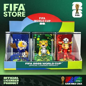 【FIFA Official Licensed】2026 World Cup Mascot Complete Collection Ornaments Canada Maple, Mexico Zayu, USA Clutch 9cm/3.54inch Mini Figures 3Pc Set Collectible Football Souvenir Fan Memorabilia Desktop Decor Trendy Toys Genuine Merchandise