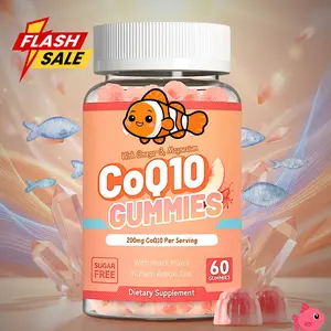 CoQ10 Gummies 200mg with Omega-3, EPA + DHA, & Magnesium - Coenzyme Q10 Supplements for Heart Health, Cellular Energy & Antioxidant, Vegan - 60 Gummies