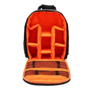 Camera backpack with padded liner, portable travel camera bag