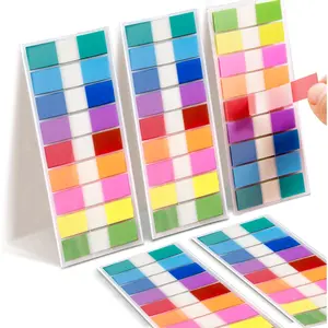 Writable Sticky Tabs, 900 Pcs Transparent Sticky Page Marker Tabs for Document Organization, Teacher Supplies, Study Aids, Office Supplies, Colorful Tabs