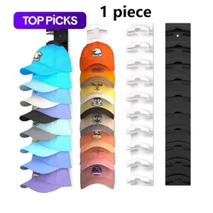 Multi-Layer Hat Storage Rack for Baseball Caps, No-Drill Hat Stand, Storage Hooks, Ideal for Door Cabinets, Living Room, Bedroom Display