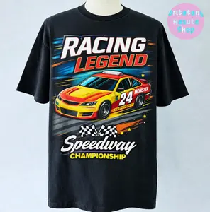 Racing Legend Car T-Shirt, Vintage Stock Car Racing Shirt, Speedway Championship Graphic Tee, Race Car Lover Gift