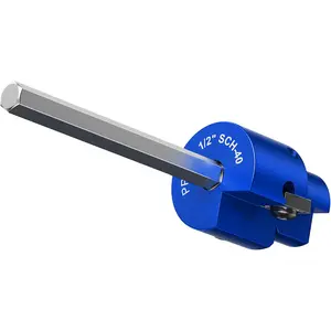 1/2'' PVC Pipe Reamer, PVC Fitting Saver, Pipe Reamer Tool Fit into Standard 1/2" Drill, for Use with Sch. 40 PVC, CPVC or ABS Fittings