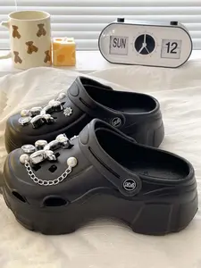 Summer New Student Sweet Cool Style Holey Shoes for Women, Eva Thick Sole Height Increase, Fashionable and Comfortable, Beach Garden Shoe