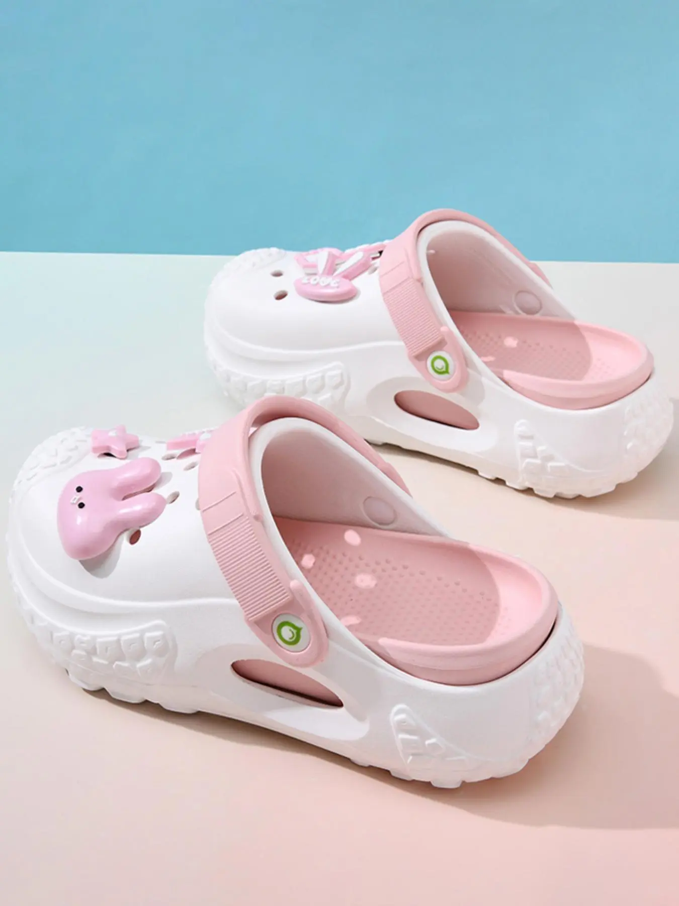 Women's Cartoon Hole Shoes, Anti-Slip Height Increasing Slippers, Lightweight Slippers, Summer Fashion Slippers, Summer Sandals, Tire Bottom Garden Shoes, Casual Soft Slippers, Non Slip EVA Slippers, Cartoon Slides
