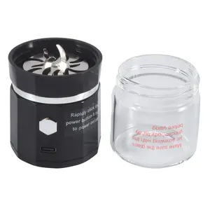 Mini Electric Grinder Portable Vanilla Grinder USB Rechargeable Mill with a Cleaning Brush for Tea Rosemary