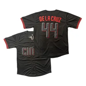 Men's baseball jersey #44 #14 with embroidered alphanumeric, breathable and comfortable, suitable for baseball fans in Cincinnati City