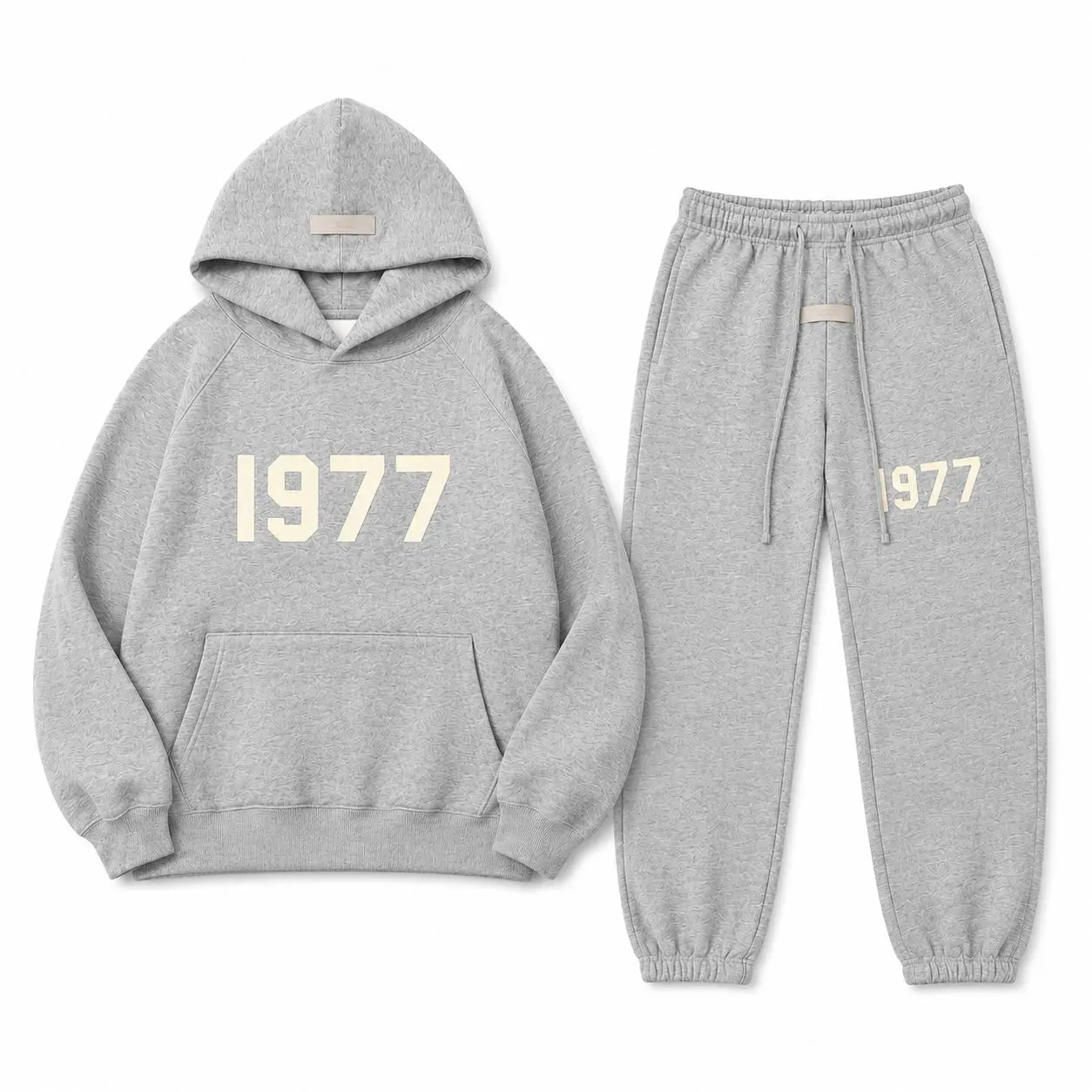 1977 Essential Hoodie & Joggers Set for Men & Women – Unisex Oversized Pullover Hoodie & Sweatpants Matching Tracksuit, Cozy Fleece Streetwear Outfit, Casual Loungewear, S-5XL