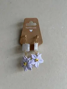 Purple Wild Flowers Earrings