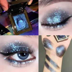 Advanced smoky single eye shadow party color burst creative play makeup mashed potato texture holiday gift Glitter Duochrome Eyeshadow