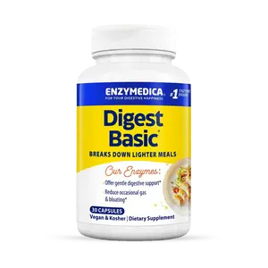 Enzymedica Digest Basic - Digestive Enzyme Supplement for Women & Men, Enzyme Capsules for Digestion, Gut Health Support, Helps Gas & Bloating, Energy Support, For Sensitive Stomachs