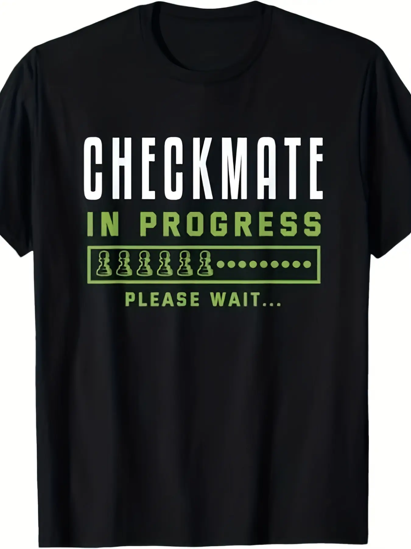 Men'S Funny Chess T-Shirt - Checkmate in Progress unisex soft cotton short sleeve t shirt, vintage graphic casual tee for men women teens, perfect birthday holiday gift for camping travel gym daily street  wear