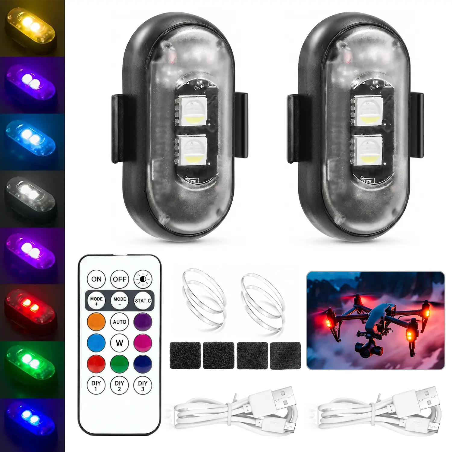 Rechargeable Wireless Car LED Warning Light – Multifunctional Emergency & Decorative Light with Remote Control, Strobe Flash Safety Light for Cars, Motorcycles & Trucks