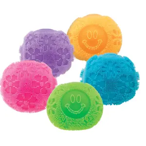 Nee Doh - Fuzz Ball Flower Power Soft Squishy Silicone Stress Relief Model Ultra Soft Texture Funky Flower Pattern 2.5 x 2.5 x 2.5 in