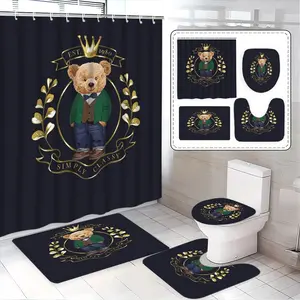 Elegant Bathroom Combo Set, Includes Bath Mat, Toilet Pad, U-Shaped Pad, Home Bathroom Decor, Perfect Gift for Friends and Family, Bathroom Supplies