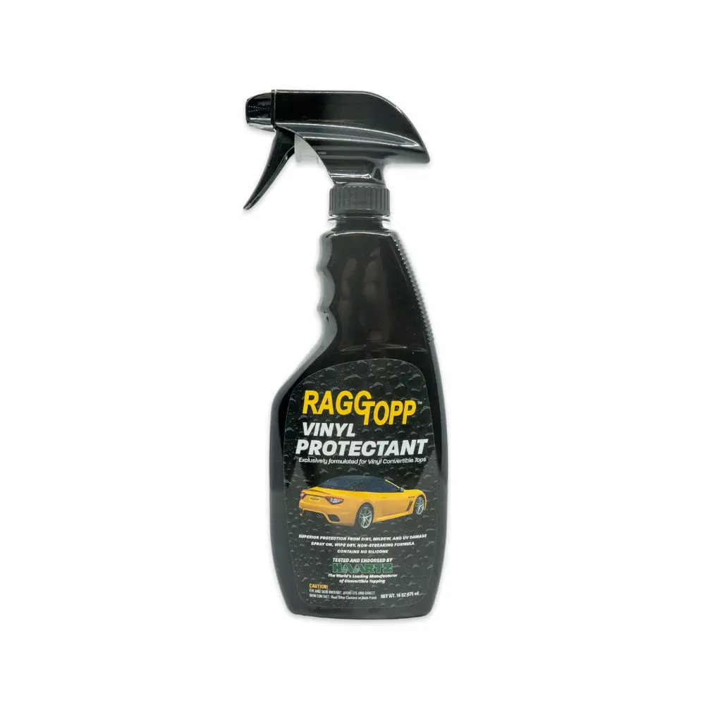 RaggTopp Convertible Top Vinyl Protectant Liquid - UV Protection, Harsh Elements Repellent, No Silicone, OEM Patented Formula, Renews Vinyl Top Life for Automotive Interior Care, Convertible Tops
