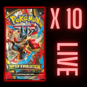 Mega Evolutions Booster Pack X 10 (LIVE)