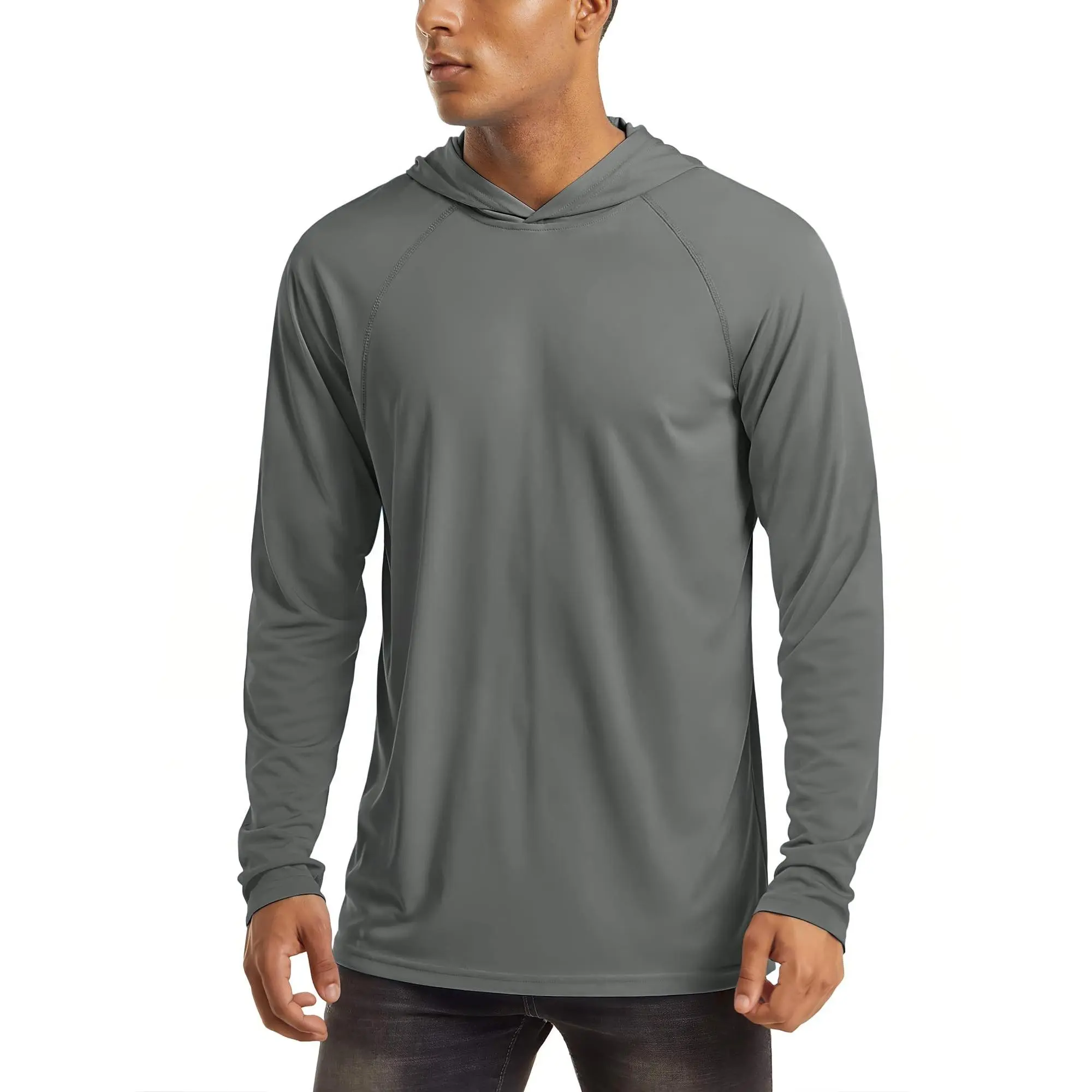 Men's Hooded UPF 50+ Sun Protection T Shirts Long Sleeve Athletic Fishing Shirts Rash Guards Men's UPF 50+ Long Sleeve Tee Shirts UV Sun Protection Quick Dry Tee Shirt Swim Athletic Running Workout Seamless Low Waist Scrunch Bum Shorts Camo Mesh Hunting t