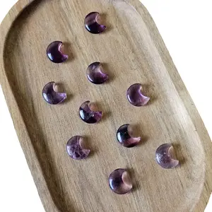 Purple Fluorite Mini Moon Carving