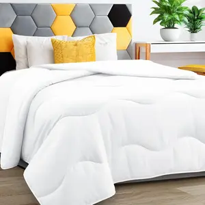 Lightweight Comforter Cooling White, All Season Duvet Insert Breathable  Size Summer Bedding, Soft Microfiber Cool Down Alternative Quilt with Corner Tabs, 64x88 inch(Sheet)