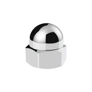 United Pacific 10021 Premium Zinc Die-Cast Alloy Chrome Acorn Nut Cover, 1-Piece Corrosion-Resistant Push-On Fit Automotive Wheel Bolt Accessory, Clean Custom Appearance, Helps Protect Lug Nuts