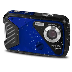 Minolta MN30WP 21MP Full HD 2.8" Touch LCD Screen Waterproof Digital Camera, Blue