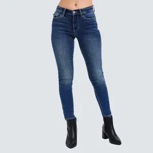 Judy Blue Women's Comfortable Slimming Spandex Full Size Run Mid-Rise Waist Skinny Jeans, Basic Casual Stretchy Thermal Lining Denim Womenswear Bottom