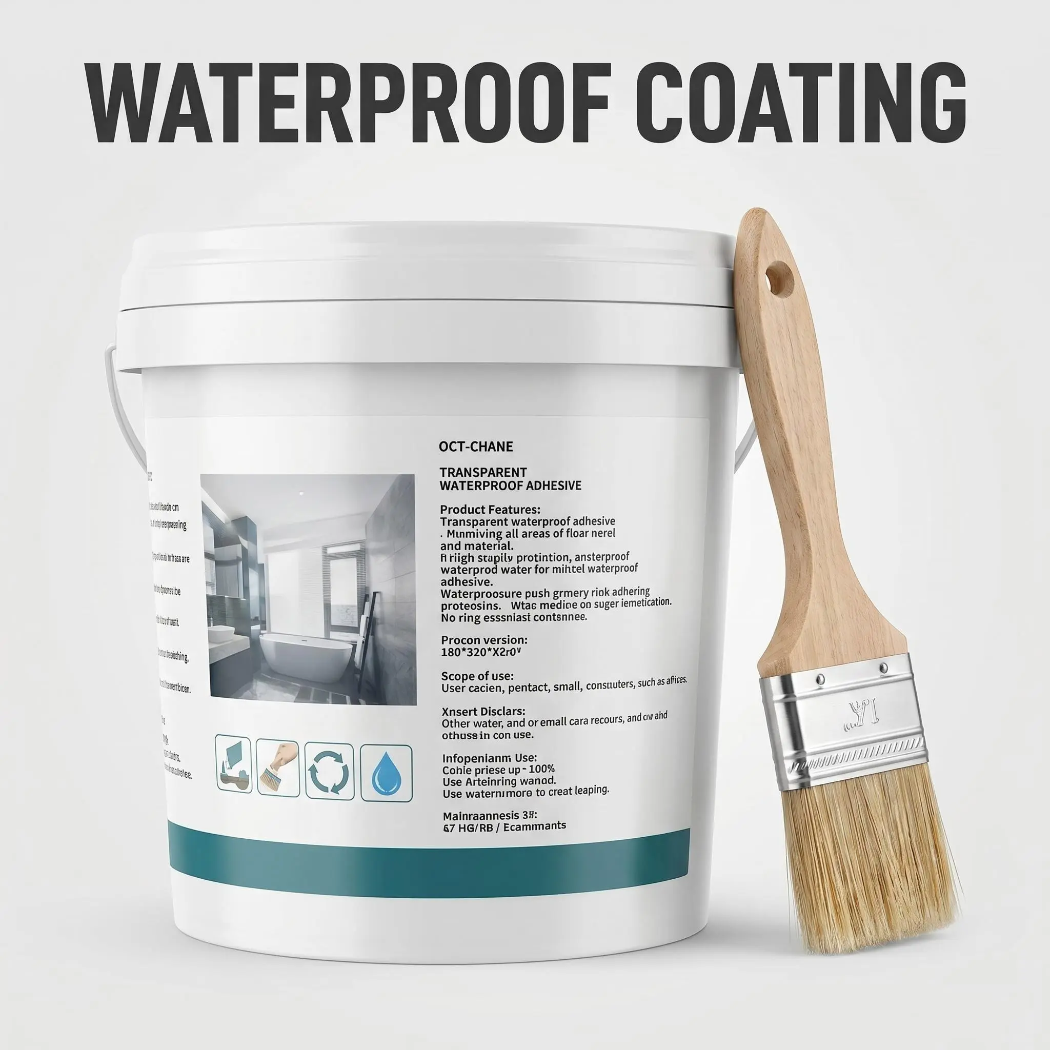 Transparent Waterproof Coating Glue Sealant for Roof, Wall and Bathroom, Invisible Waterproof Sealant Paint, Leak Repair Crack Putty with Strong Adhesion, Fast Drying Waterproof Agent for Concrete, Pipe, Balcony and Outdoor Surfaces