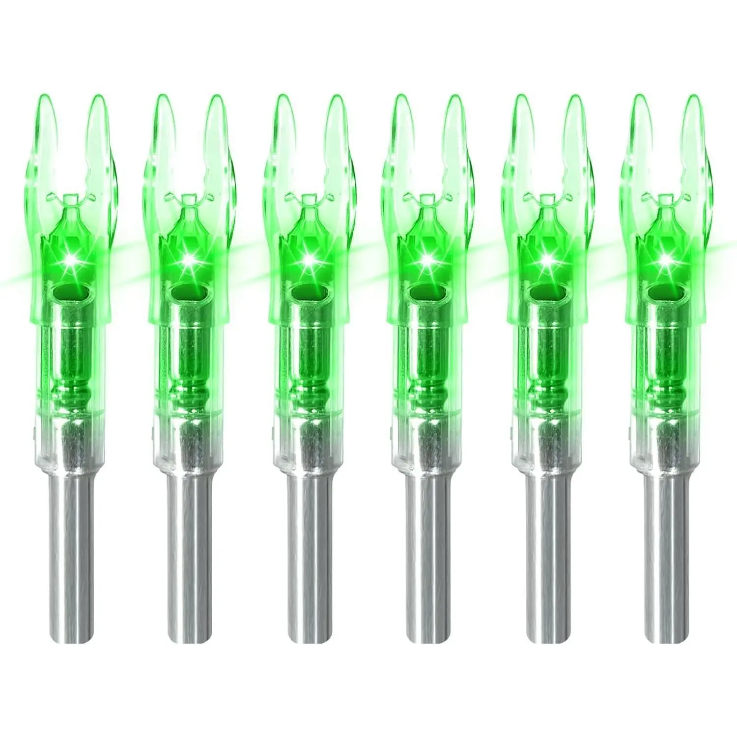 6/12 PCS Lighted Arrow Nocks .244/6.2mm LED Illumination for Archery Hunting Improved Accuracy Safety Never Lose Your Arrow archery hunting Gear Outdoor